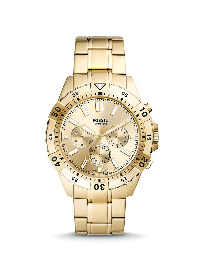 FOSSIL Men's Garrett Stainless Steel Chronograph Wrist Watch FS5772 - 44 mm - Gold  - Image 1