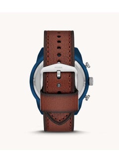 FOSSIL Men's Bronson Leather Strap Chronograph Wrist Watch FS5829 - 50 mm - Brown  - Image 3