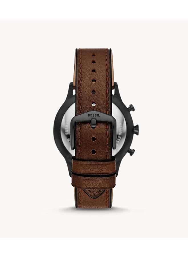 FOSSIL Men's Retro Leather Strap Chronograph Wrist Watch FS5833 - 44 mm - Brown  - Image 4