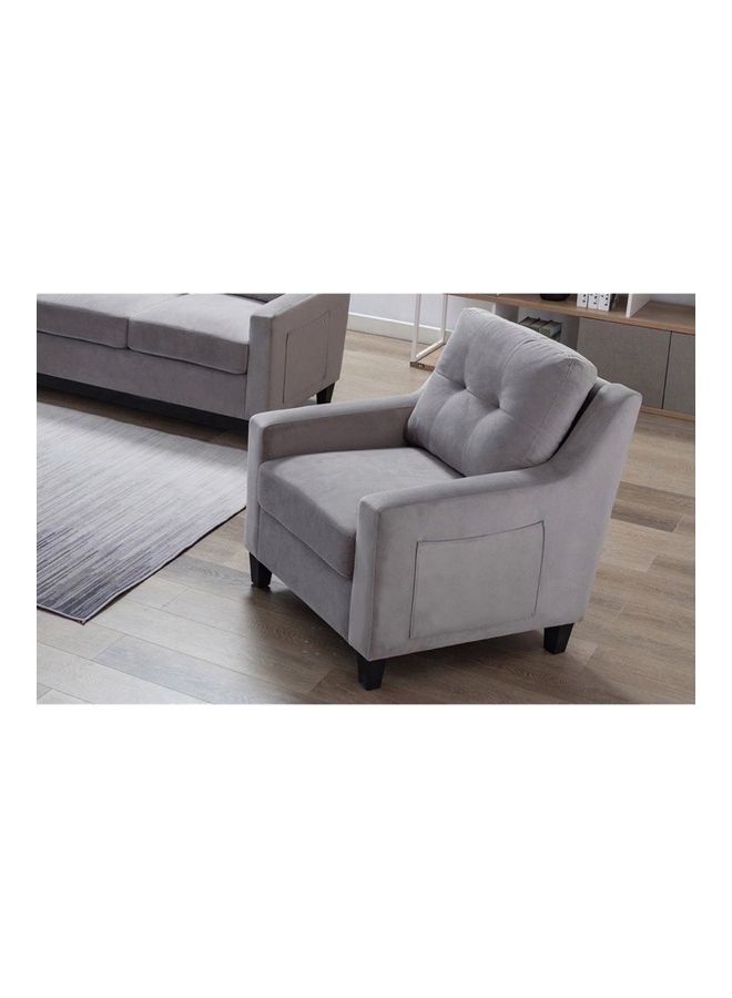 Home Box - Cooper 1-Seater Fabric Sofa Grey 91 x 79cm - Image 1