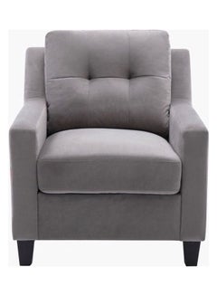 Cooper 1-Seater Fabric Sofa Grey 91 x 79cm