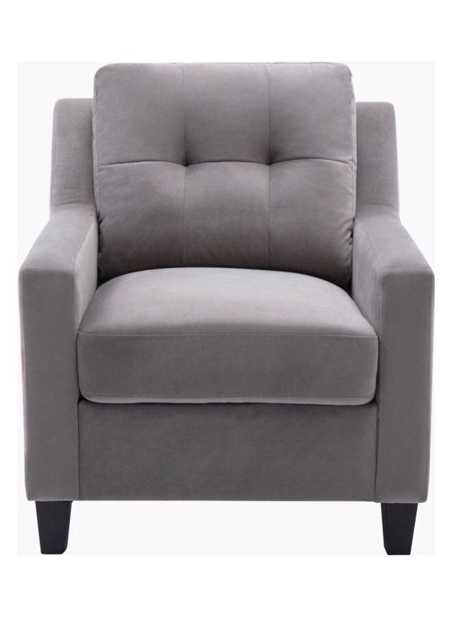 Home Box - Cooper 1-Seater Fabric Sofa Grey 91 x 79cm - Image 1