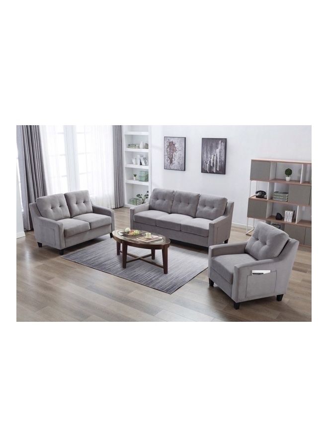 Home Box - Cooper 1-Seater Fabric Sofa Grey 91 x 79cm - Image 1