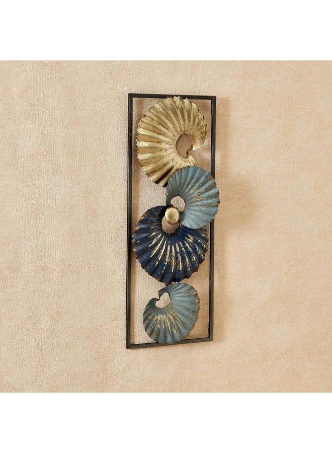 هوم بوكس - زينة حائط مؤطرة بتصميم حلزوني معدني من إيريس - 20x50x3 سم متعدد الألوان 3x20سم - Image 1