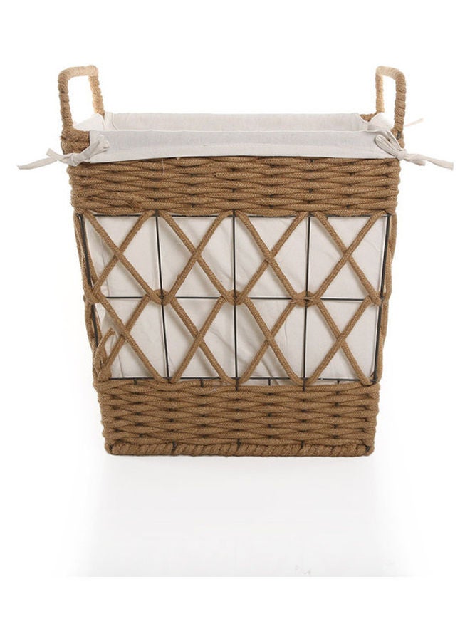 Rectangular Rope Hamper With Lining Natural 43x30x45cm - v1639643425/N52176346A_1