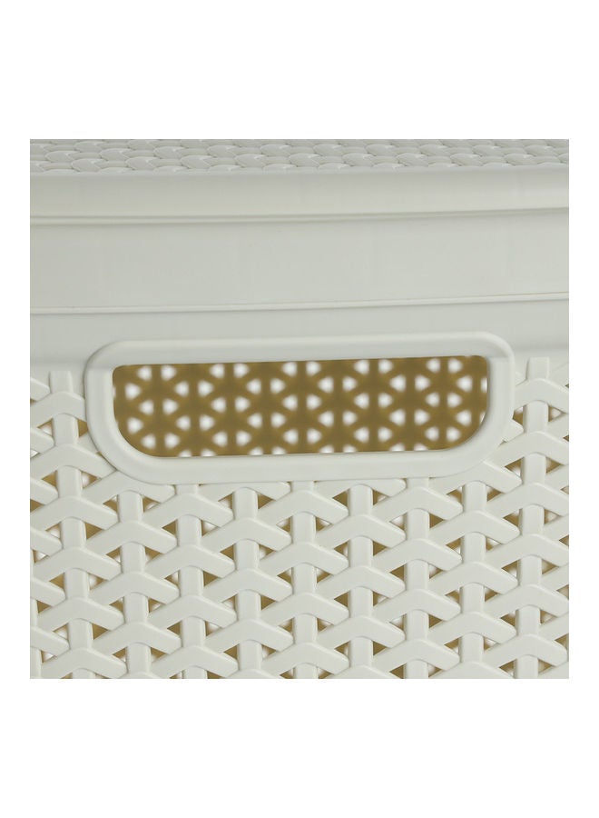 هومس آر أس سلة غسيل من القش عاجي 39x29x50سم - Image 4