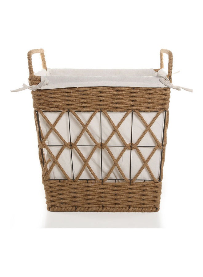 Rectangular Rope Hamper With Lining Natural 53x40x53cm - v1639643514/N52176344A_1