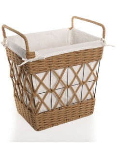 Rectangular Rope Hamper With Lining Natural 53x40x53cm - v1639643514/N52176344A_2