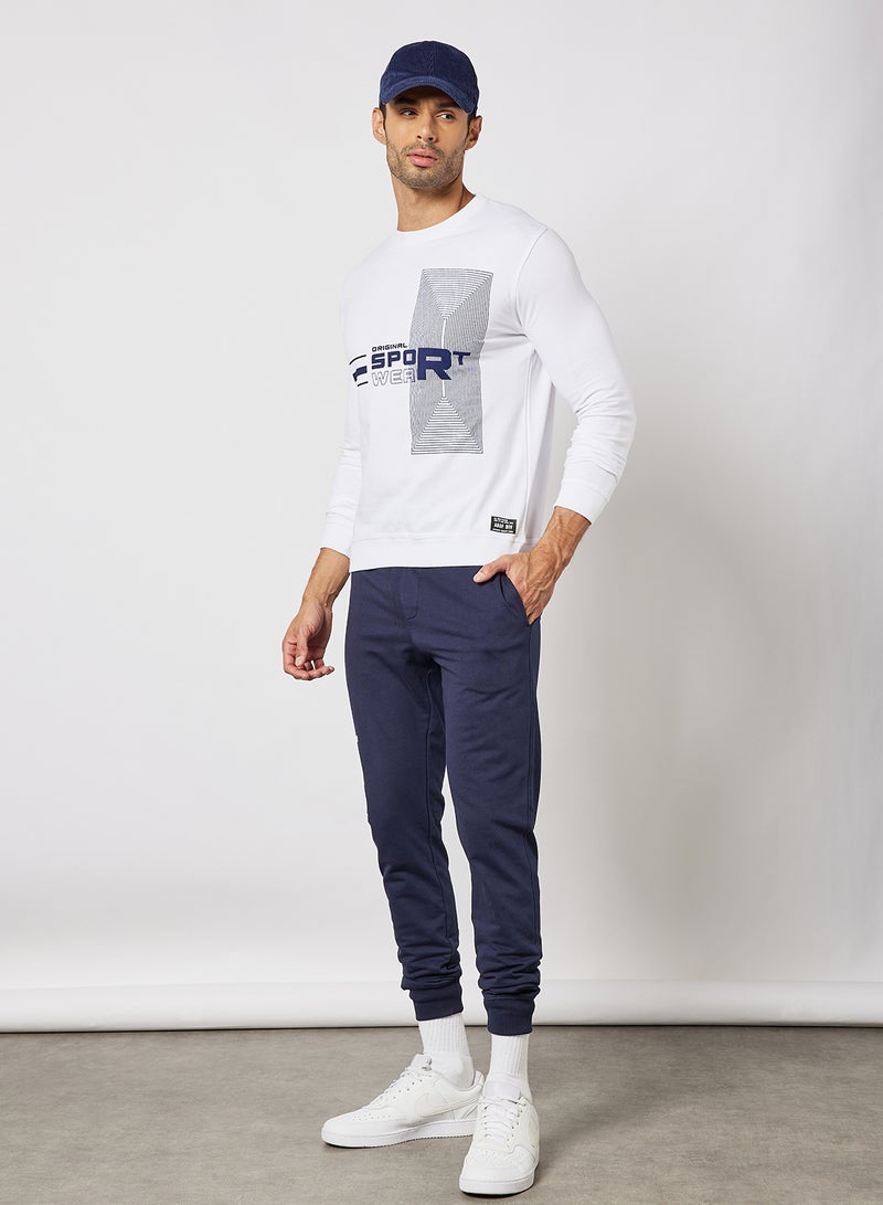ABOF Regular Fit Sweatshirt White - Image 4