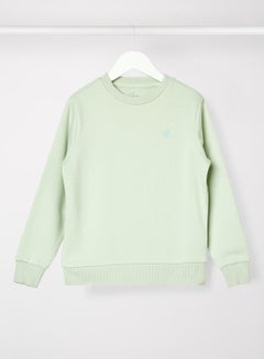 Girls Plain Casual Sweatshirt Mint Green