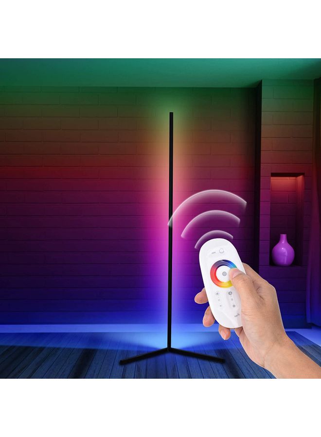 SUZBERRY - Smart LED Corner Floor Lamp With Remote Control Black - Image 1