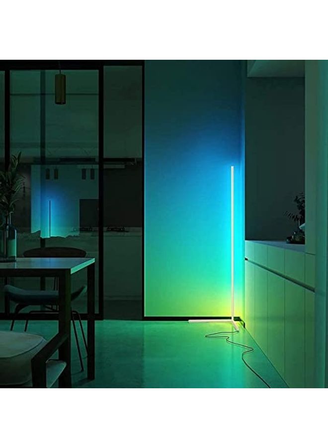 SUZBERRY Smart LED Corner Floor Lamp With Remote Control White - Image 3