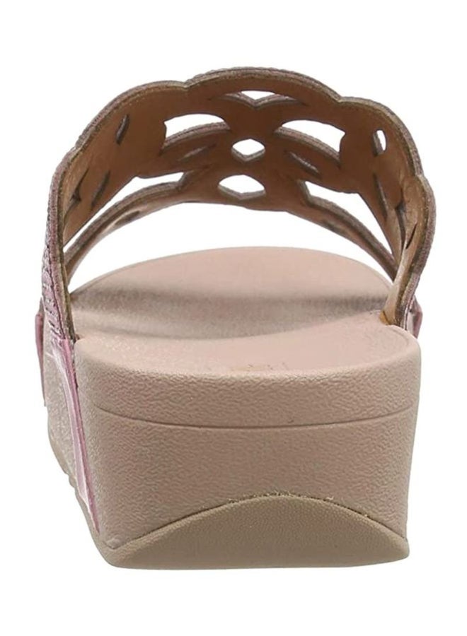 FitFlop - Elora Crystal Detail Wedge Heeled Sandals Heather Pink - Image 1