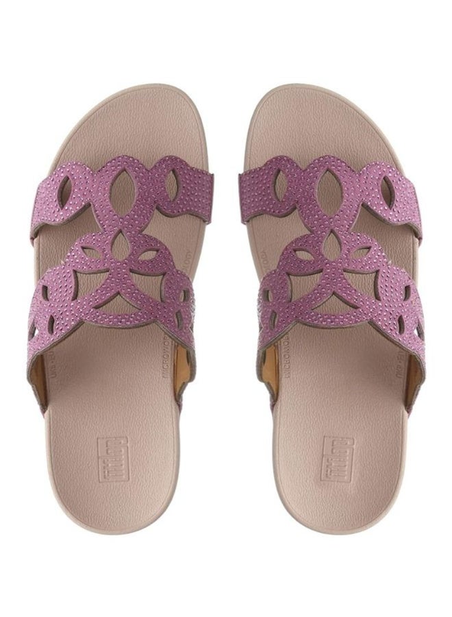 FitFlop - Elora Crystal Detail Wedge Heeled Sandals Heather Pink - Image 1