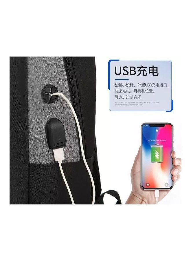 حقيبة ظهر ذكية لحمل اللاب توب من 3 قطع مناسبة للسفر أزرق/أسود - Image 3