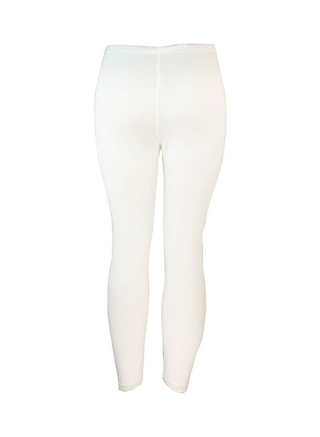 City Rose 3-Piece Full Length Inner Leggings With Elasticated Waistband Off White  - Image 2