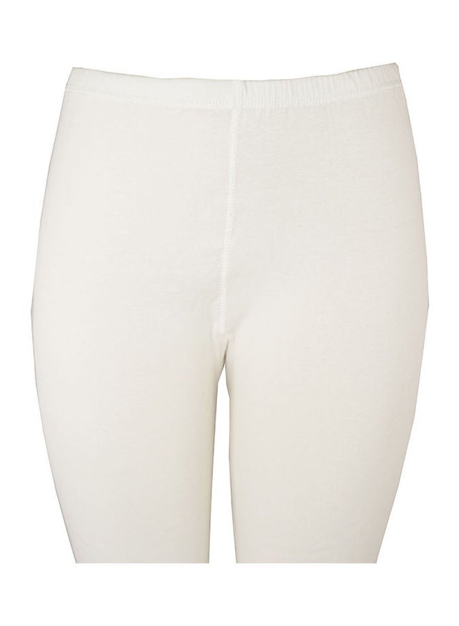 City Rose 3-Piece Full Length Inner Leggings With Elasticated Waistband Off White  - Image 3