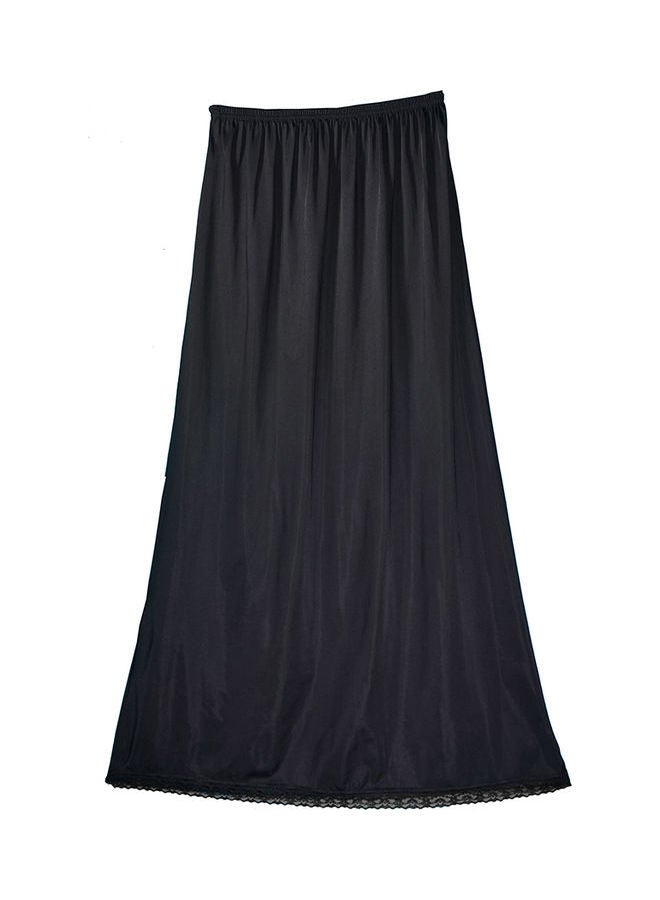 City Rose - 3 Pack Of Full Length Soft Inner Skirt With Elasticated Waistband Black - Image 1