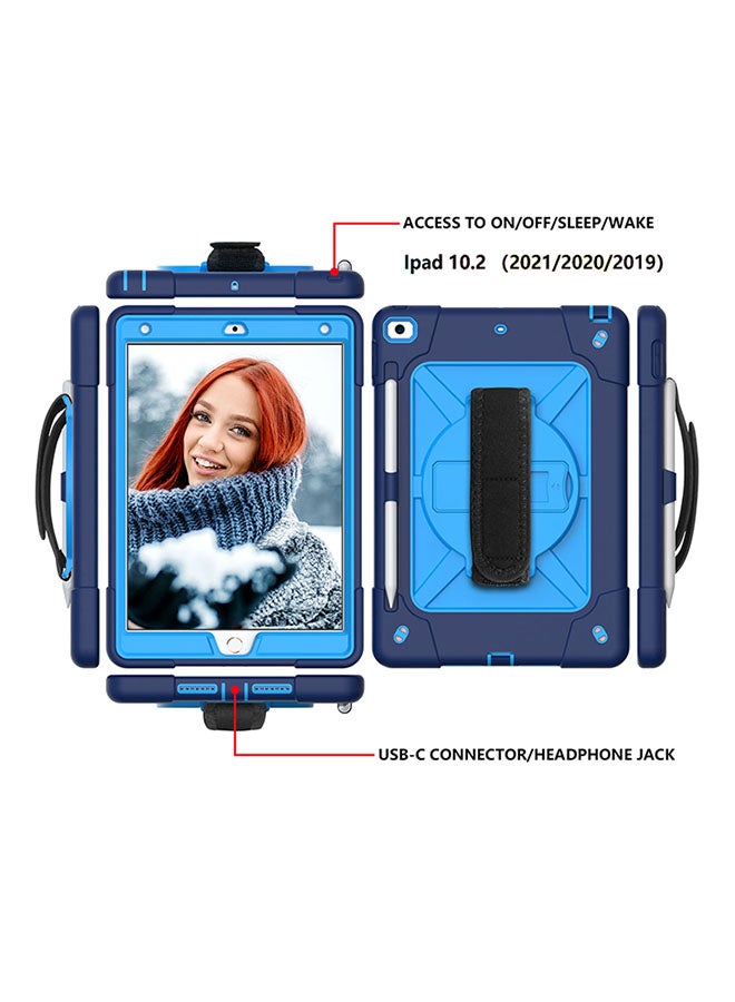 Rock Pow - Protective Case Cover for Apple iPad 10.2 inch（2021/2020/2019) Generation Navy Blue - Image 1