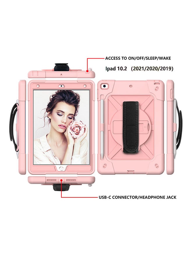 Rock Pow - Protective Case Cover for Apple iPad 10.2 inch（2021/2020/2019) Generation Rose Gold - Image 1