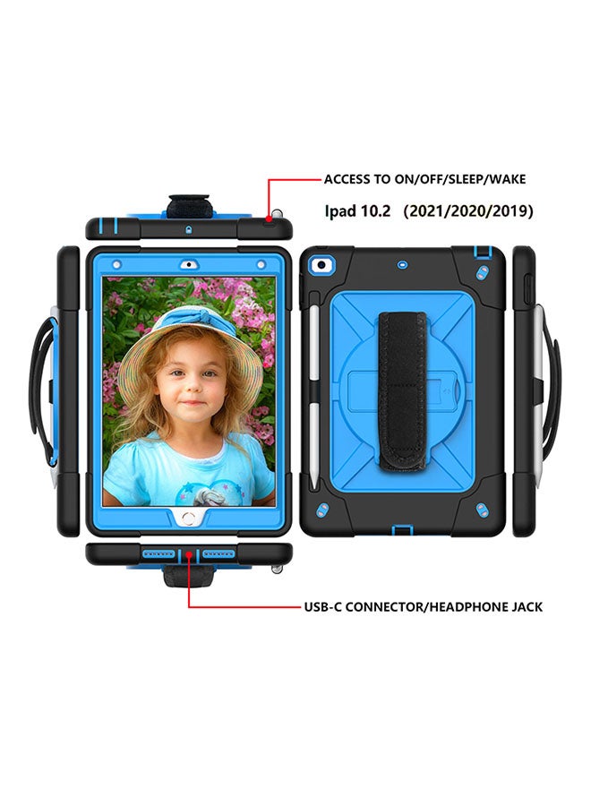 Rock Pow Protective Case Cover for Apple iPad 10.2 inch（2021/2020/2019) Generation Black/Blue - Image 2
