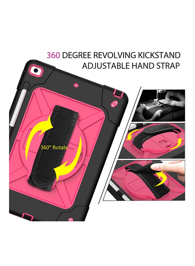 Rock Pow - Protective Case Cover for Apple iPad 10.2 inch（2021/2020/2019) Generation Black/Rose - Image 1