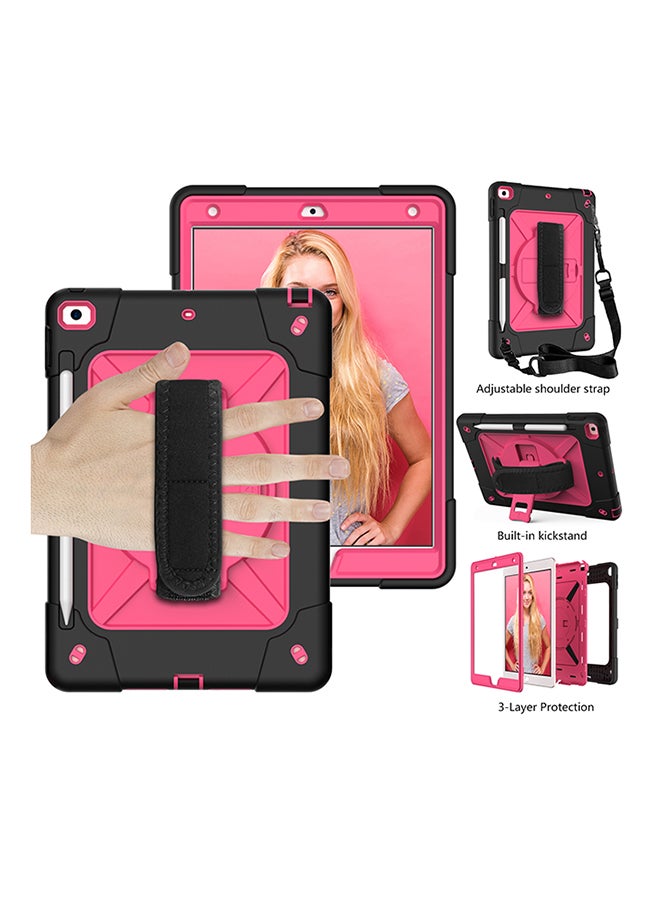 Rock Pow - Protective Case Cover for Apple iPad 10.2 inch（2021/2020/2019) Generation Black/Rose - Image 1