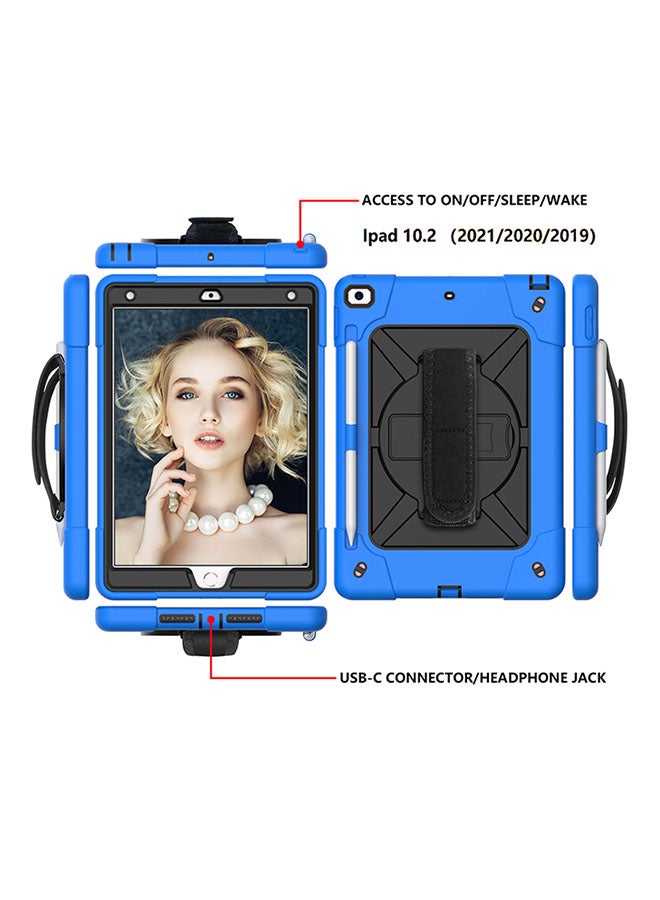 Rock Pow Protective Case Cover for Apple iPad 10.2 inch（2021/2020/2019) Generation Blue/Black - Image 2