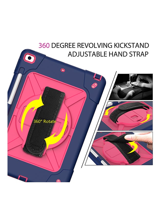 Rock Pow Protective Case Cover for Apple iPad 10.2 inch（2021/2020/2019) Generation Navy Blue/Rose - Image 4