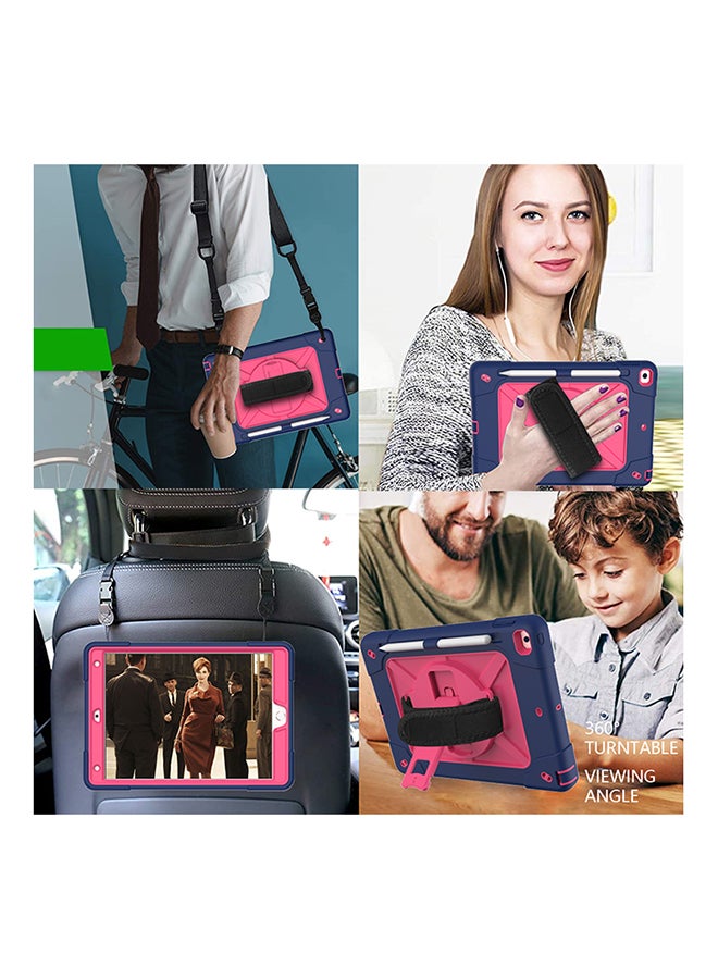 Rock Pow Protective Case Cover for Apple iPad 10.2 inch（2021/2020/2019) Generation Navy Blue/Rose - Image 5