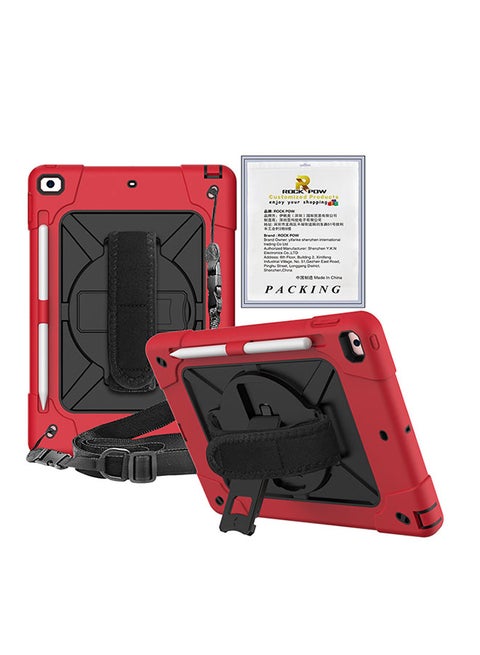 Protective Case Cover for Apple iPad 10.2 inch (2021/2020/2019) Generation Red/Black