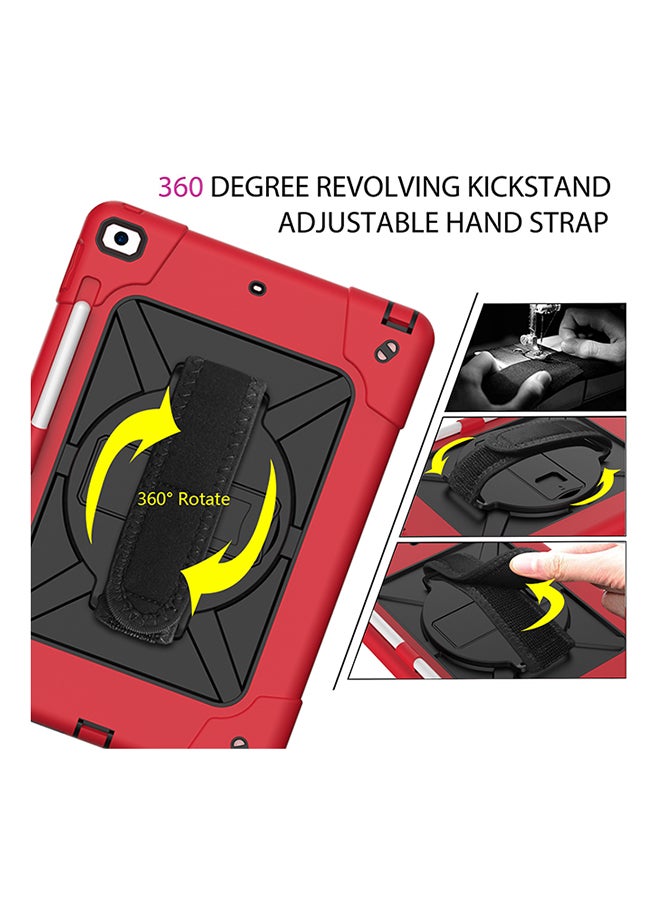 Rock Pow - Protective Case Cover for Apple iPad 10.2 inch (2021/2020/2019) Generation Red/Black - Image 1