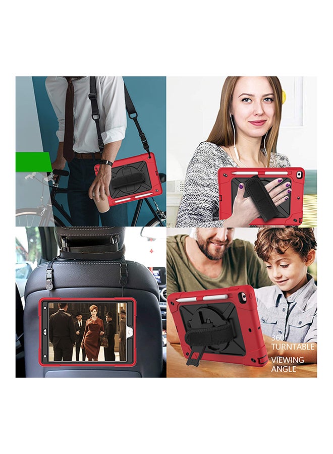 Rock Pow - Protective Case Cover for Apple iPad 10.2 inch (2021/2020/2019) Generation Red/Black - Image 1