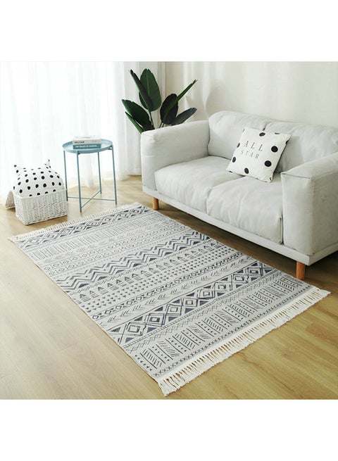 Soft Touch Hand-Woven Cotton Carpet Grey 200 X 140cm