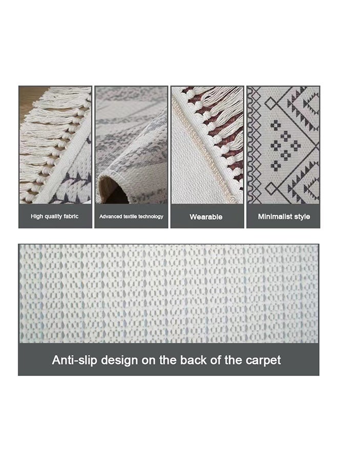 Sharpdo Soft Touch Hand-Woven Cotton Carpet Grey 200 X 140cm - Image 3
