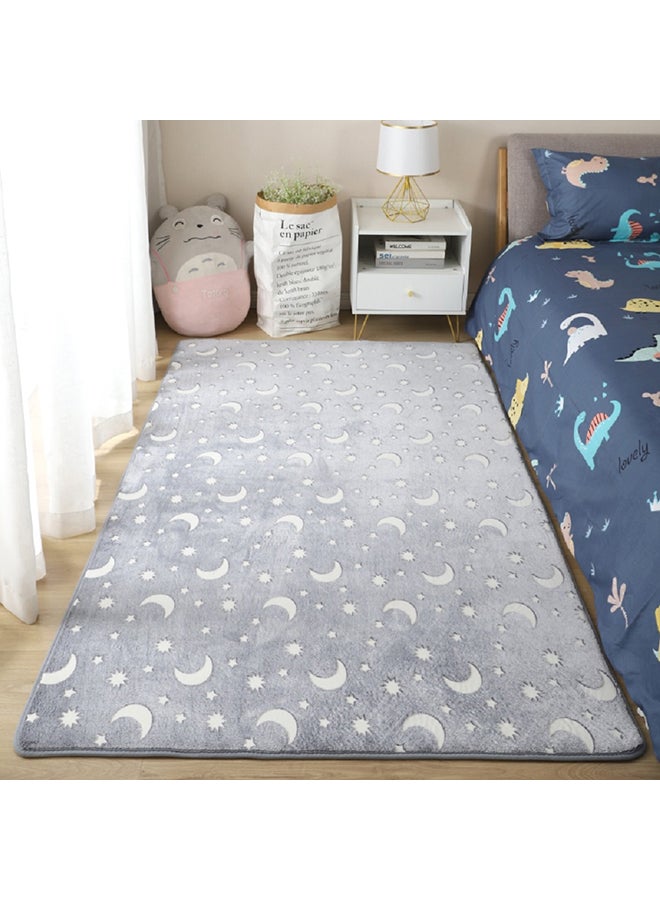 Sharpdo - Luminous Plush Fluffy Floor Carpet Combination Grey 140 X 200cm - Image 1