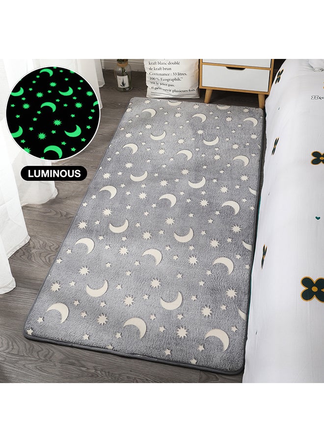 Sharpdo - Luminous Plush Fluffy Floor Carpet Combination Grey 140 X 200cm - Image 1