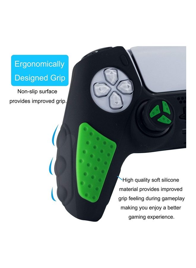 Silicone Grip Protector Rubber Case Cover Set for PS5 Controller With 2 Thumb Caps