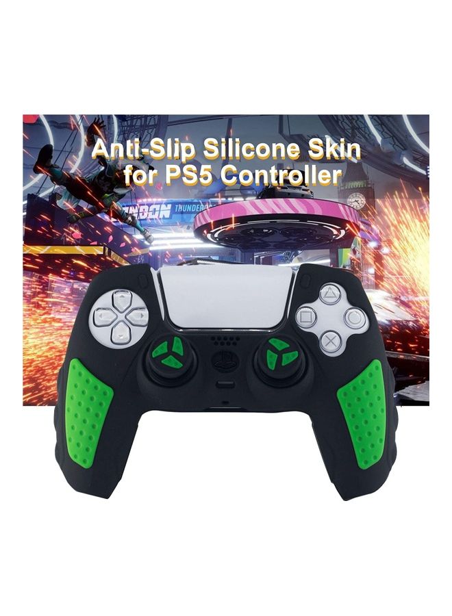 Silicone Grip Protector Rubber Case Cover Set for PS5 Controller With 2 Thumb Caps