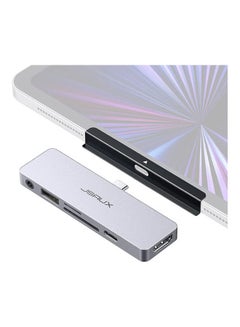 6 In 1 USB-C Hub Grey