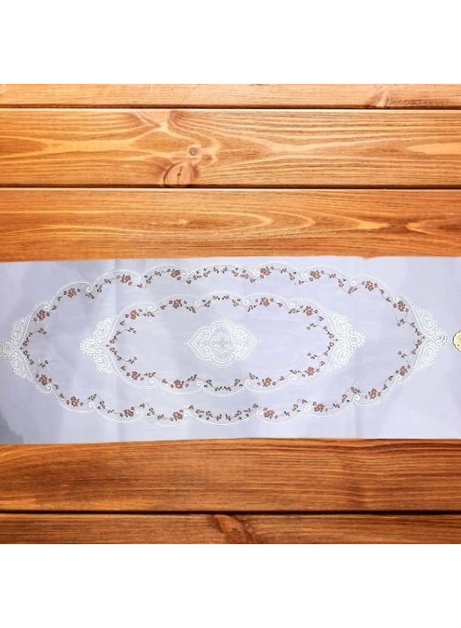 Handsomegift Lace Oval Placemat White 120x44cm - Image 2