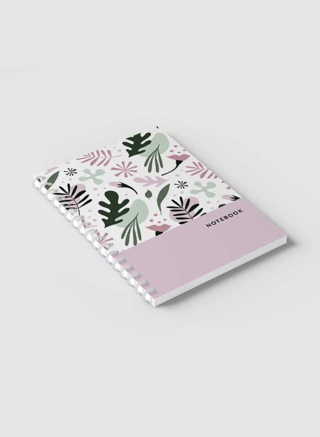LOWHA Spiral Notebook For School Or Business Note Taking With 60 Sheets  Floral Design White Multicolour - Image 2
