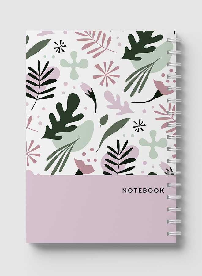 LOWHA Spiral Notebook For School Or Business Note Taking With 60 Sheets  Floral Design White Multicolour - Image 5