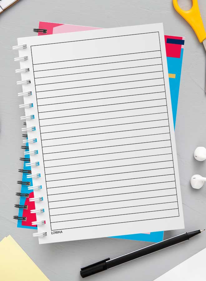 لوحة دفتر ملاحظات حلزوني للمدرسة أو العمل مع 60 ورقة كتاب تمارين بنمط سلس متعدد الألوان - Image 3