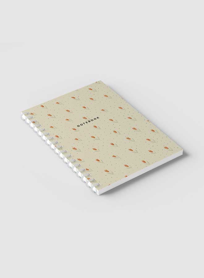 لوحة دفتر ملاحظات حلزوني للمدرسة أو العمل مع 60 ورقة من الزهور الرائعة غير الملحومة متعدد الألوان - Image 2