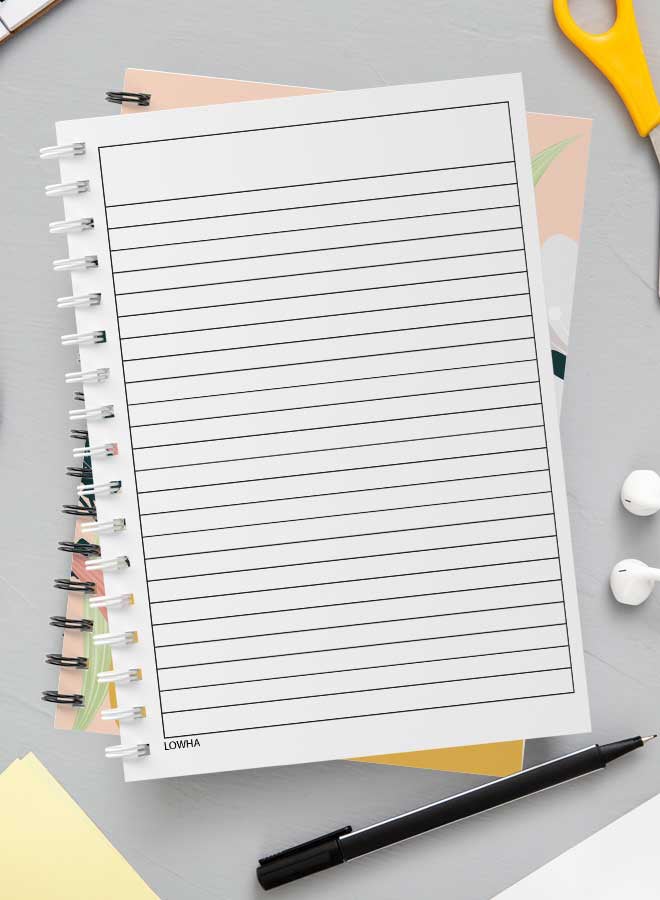 LOWHA Spiral Notebook For School Or Business Note Taking With 60 Sheets  Classical Theme Girl Multicolour - Image 3
