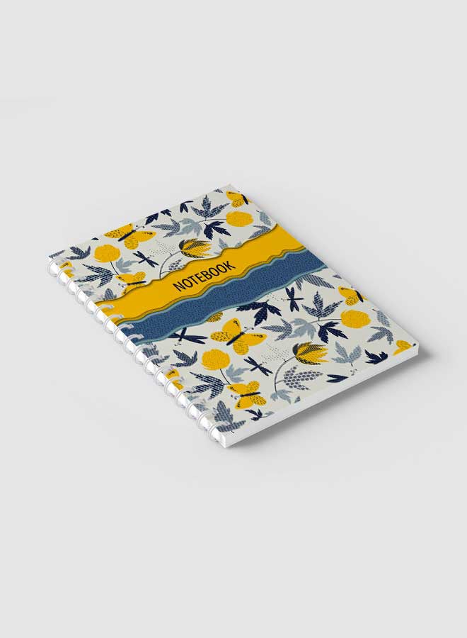 LOWHA Spiral Notebook For School Or Business Note Taking With 60 Sheets  Butterflies Dragonfly and Leaves Multicolour - Image 2