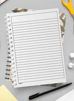 LOWHA Spiral Notebook For School Or Business Note Taking With 60 Sheets  Arabic Name Aseel Brown/Grey/Black  - Image 3