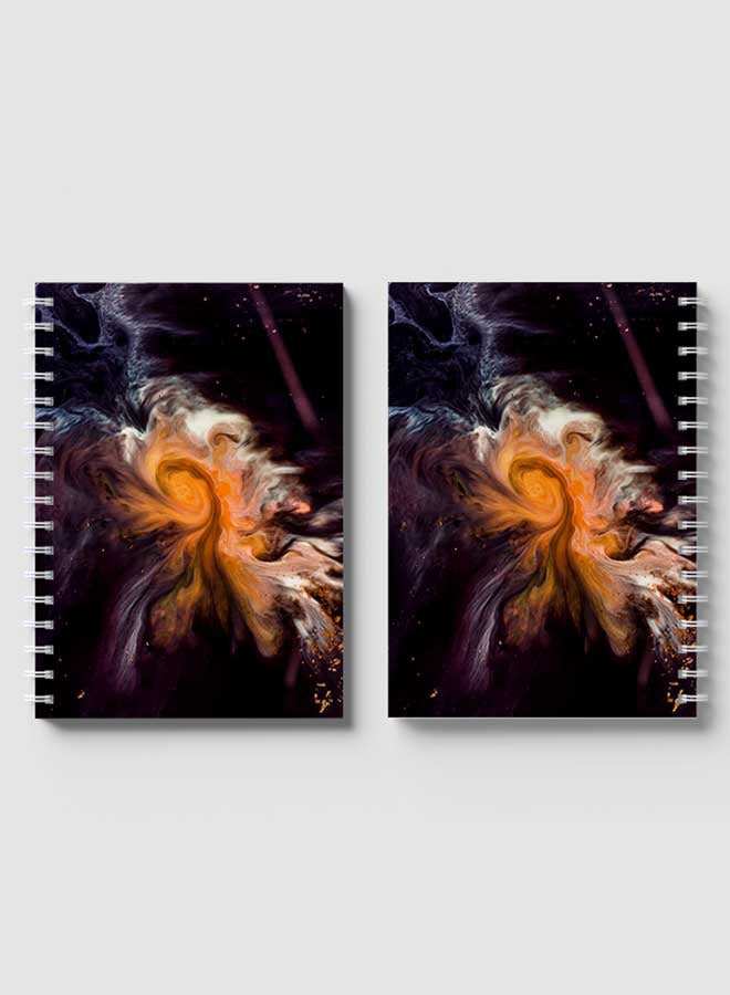 لوحة دفتر ملاحظات حلزوني للمدرسة أو الأعمال مع 60 ورقة من نسيج المساحة متعدد الألوان - Image 4