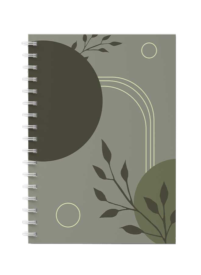 LOWHA Spiral Notebook For School Or Business Note Taking With 60 Sheets  Minimalist Line Art and Shapes Multicolour  - Image 1
